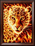 Алмазная мозаика "Огненный леопард"
